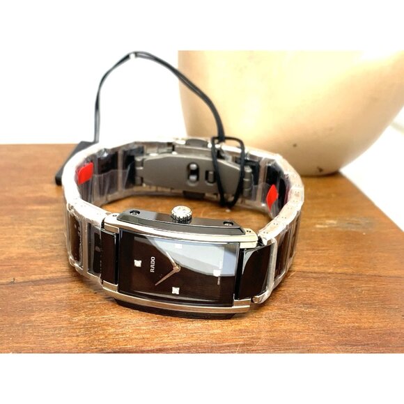 Rado Women's Watch R20613712 Integral Swiss Quartz Diamond Ceramic Tank 23mm - Picture 10 of 16